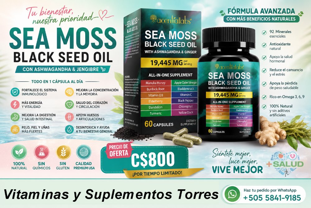 Sea Moss 19,445mg Complex 60 Cápsulas