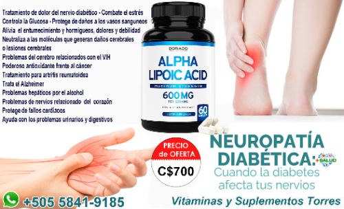 Acido Alpha Lipoico 600mg 60 Cápsulas