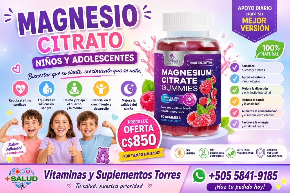 Citrato de Magnesio 100mg 60 Gomitas