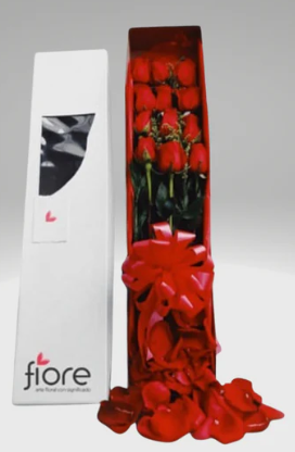 CAJA CON 12 ROSAS