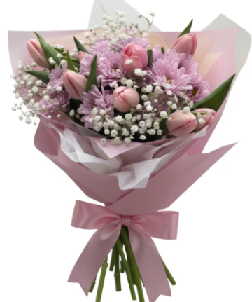 BRISA: Bouquet de tulipanes y margaritas
