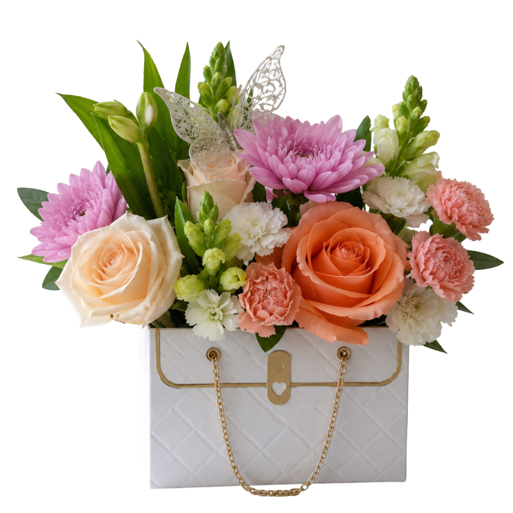 BOLSO FLORAL: Cartera de flores surtidas