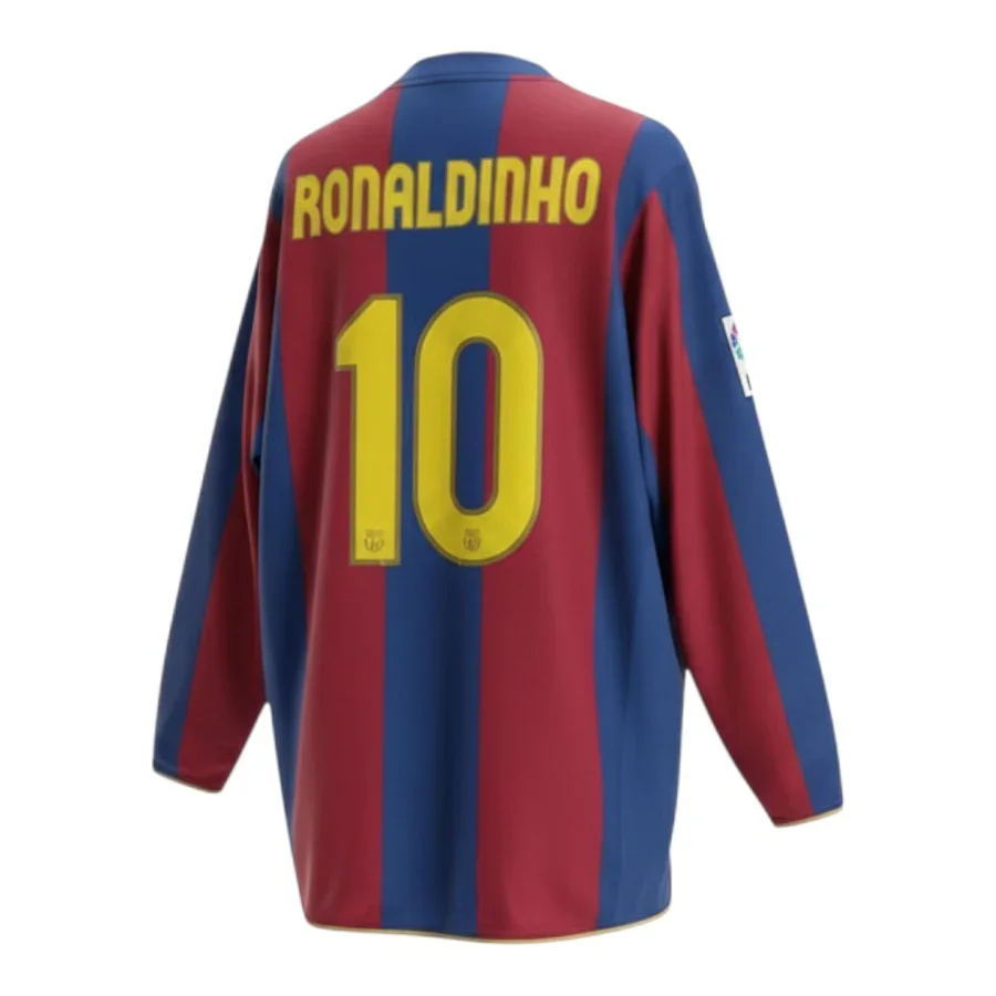 FC Barcelona 2006Home Long Sleeve Jersey – #10 Ronaldinho