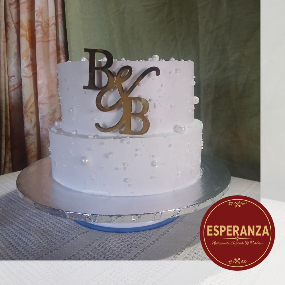 2553 PASTEL DE BODAS CLASICO DE DOS PISOS