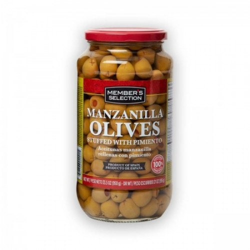 102001 MS Aceitunas Manzanilla Rellenas de Pimentón 21oz