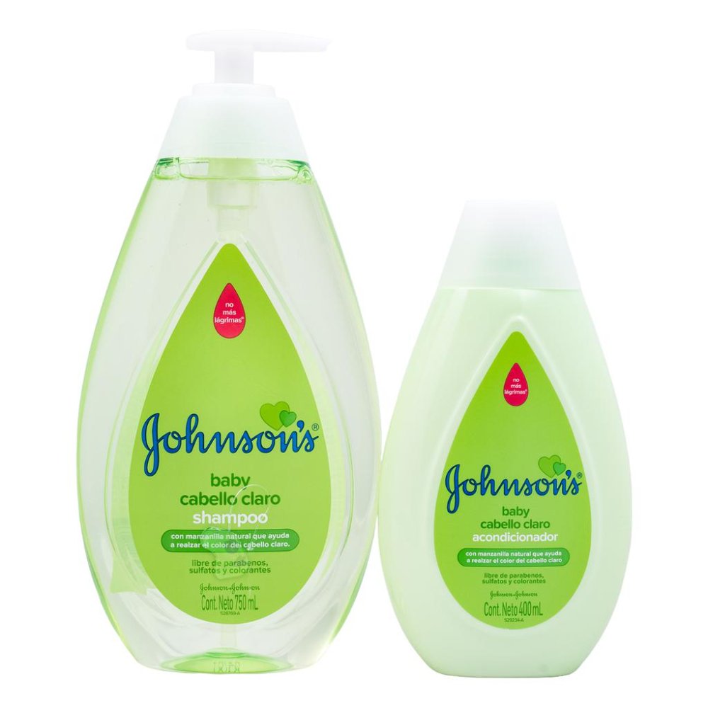 408414 Johnson's Baby Champú 750 mL + Acondicionador 400mL