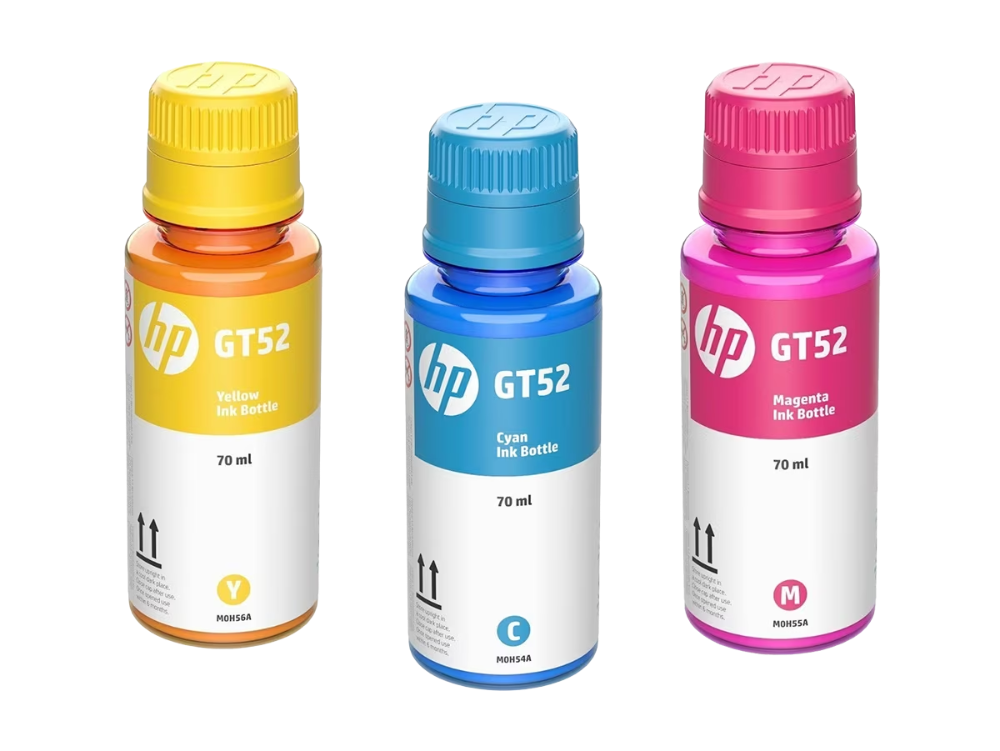 HP Botellas de Tinta GT52 3 Colores