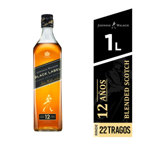 Johnnie Walker Black Label 12 Años 1 Litro