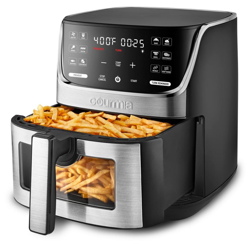 Gourmia Freidora de Aire en Acero Inoxidable 6.62L