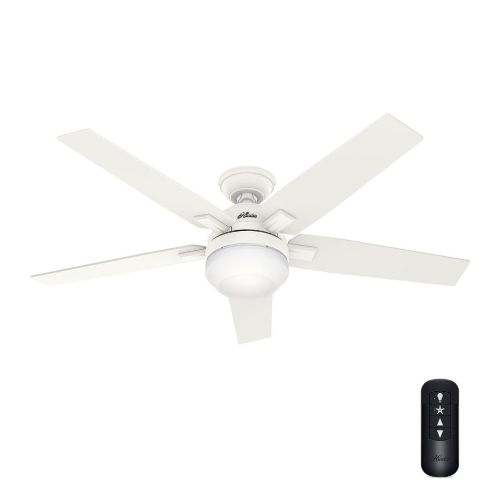 Hunter Ventilador Blanco de Techo Luz LED 132cm / 52"