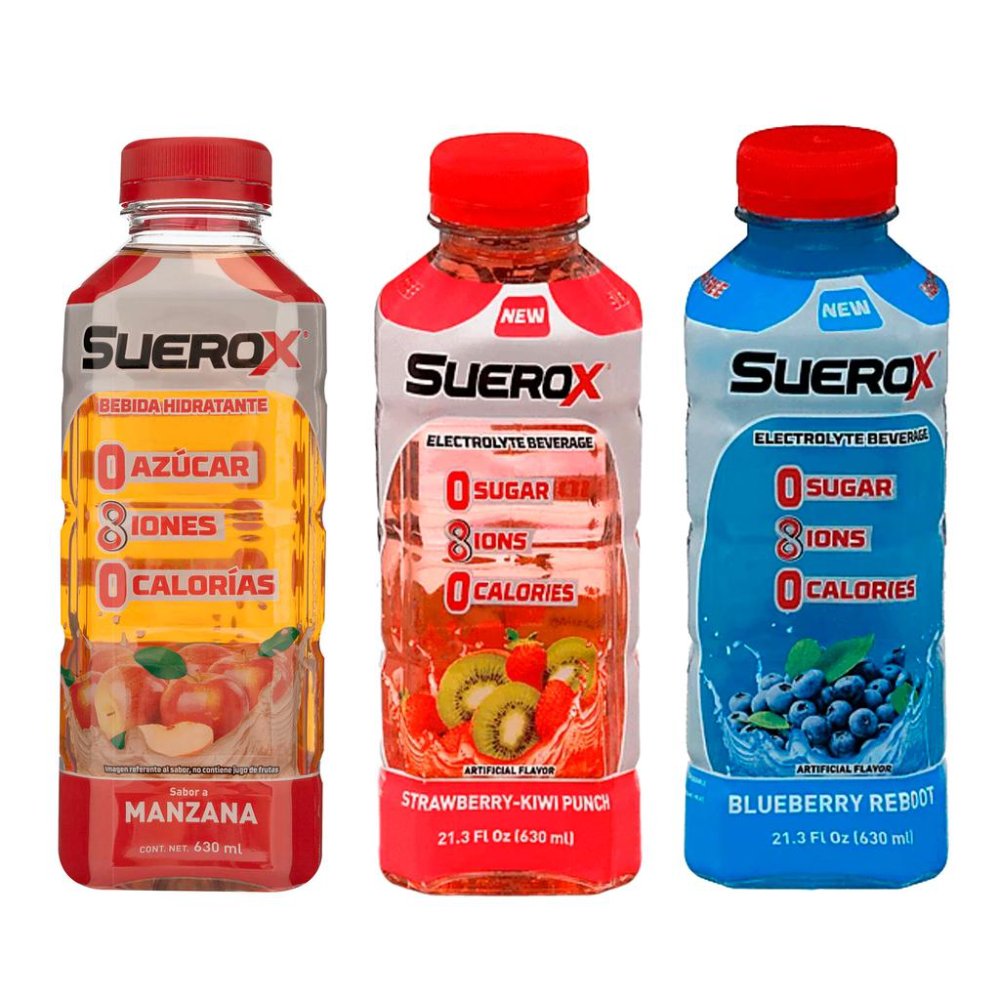 455355 Suerox Bebida Hidratante con Electrolitos Sin Azúcar 22oz