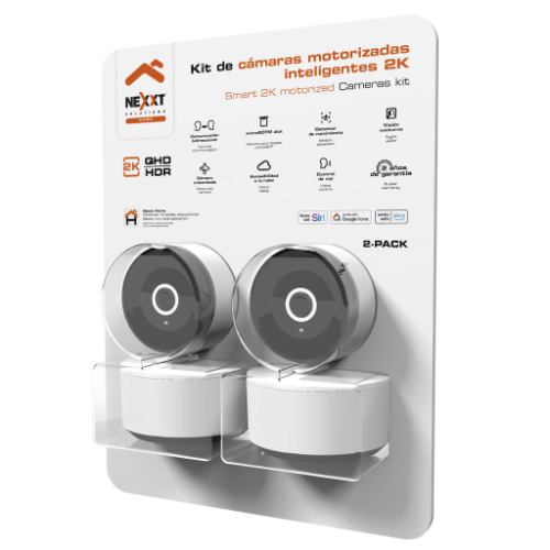 Nexxt Cámara PTZ WiFi para Interiores 2 Pack