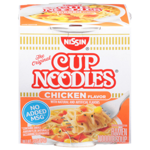 167601 Nissin Sopa Noodle Sabor a Pollo 64g / 2.25oz