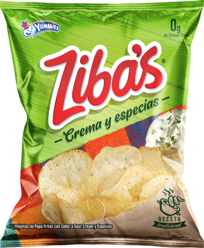Zibas Papitas con Crema y Especias 26g