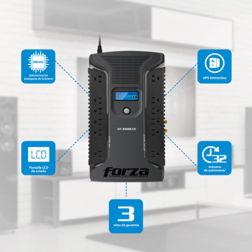 Forza Sistema UPS de Respaldo 1000VA / 500W