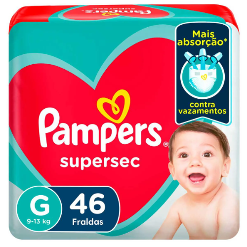 Pampers Pañales G Supersec 46uds