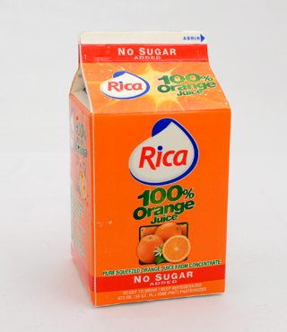 Rica Jugo 100% Naranja 16oz / Sin Azúcar