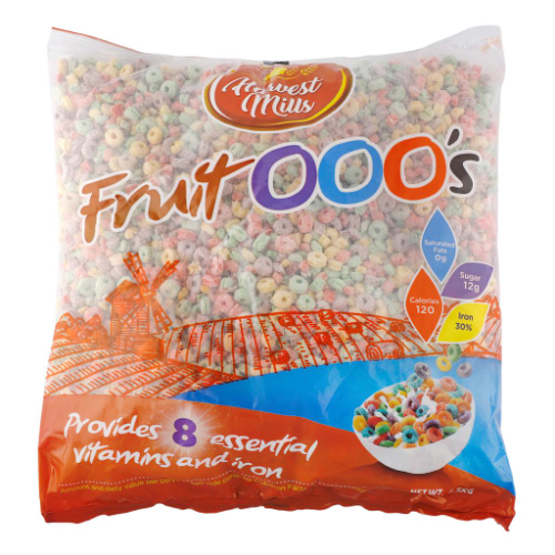 342738 Harvest Mills FruitOOO's Cereal de Frutas 1500g