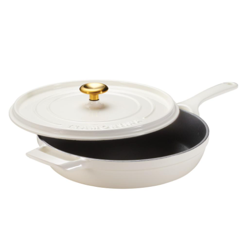 Sartén de Hierro Fundido Esmaltado con Tapa 12"