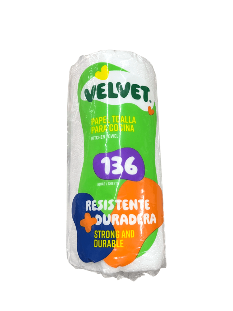 Velvet Papel Toalla para Cocina 136 Hojas