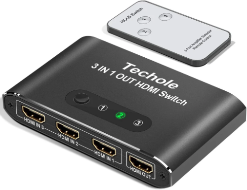Switch Splitter HDMI 4K 3x1 con Control Remoto