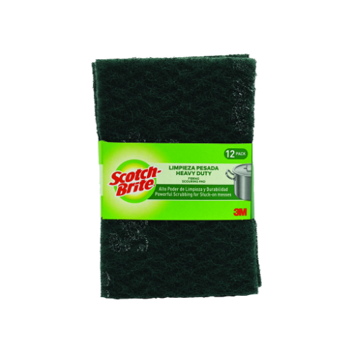 84229 Scotch-Brite Fibra Verde Limpieza Pesada 12 Unidades
