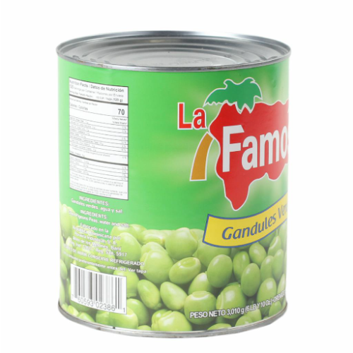 291288 La Famosa Gandules Verdes 3kg / 106oz
