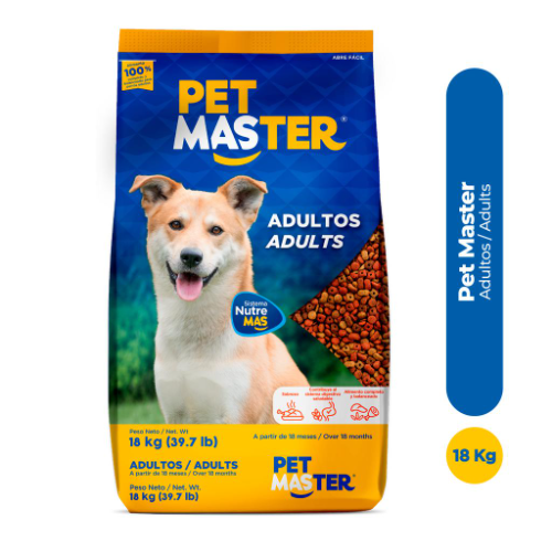 389054 Pet Master Comida para Perro Adulto 18kg / 39.7lb