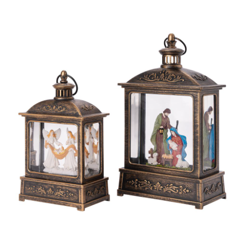 MS Faroles Navideños LED de Nieve