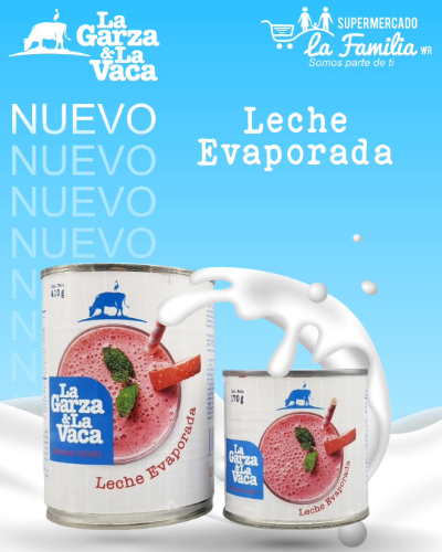 La Garza y La Vaca Leche Evaporada 377g