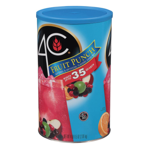 55145 4C Bebida en Polvo Ponche de Frutas 4lb
