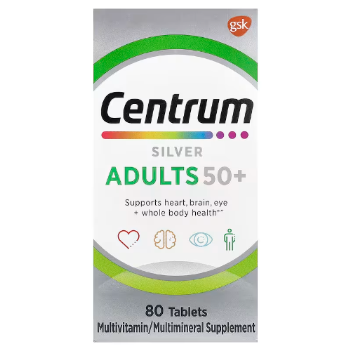 Centrum Silver Suplemento Multivitaminico 50+ / 80 Tabletas