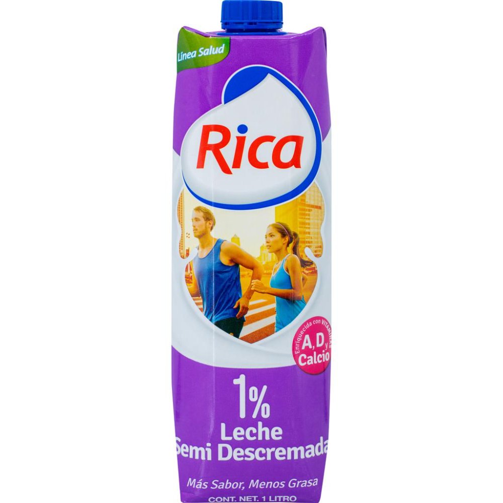 108571 Rica Leche Semidescremada 1Lt