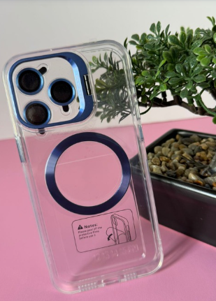 FORRO IPHONE 15 PRO MAX TRANSPARENTE VENTANA