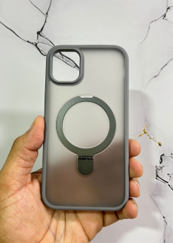 FORRO IPHONE 13 PRO MAX AHUMADO SOPORTE METALICO