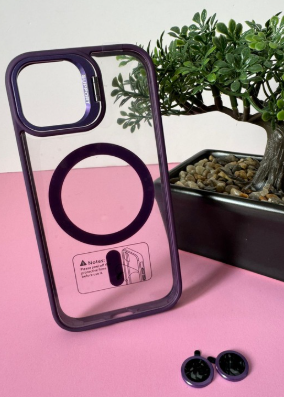 FORRO IPHONE 15 TRANSPARENTE MAGSAFE COLOR