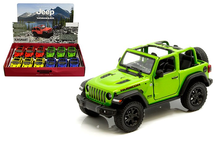 KINSMART 1:34 2018 JEEP WRANGLER RUBICON 4X4 REMOVED TOP 5″
