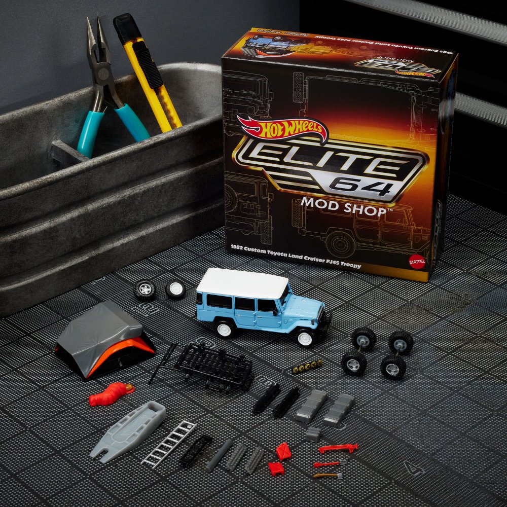 HOT WHEELS ELITE 64 MOD SHOP 1982 CUSTOM TOYOTA LAND CRUISER FJ45 TROOPY