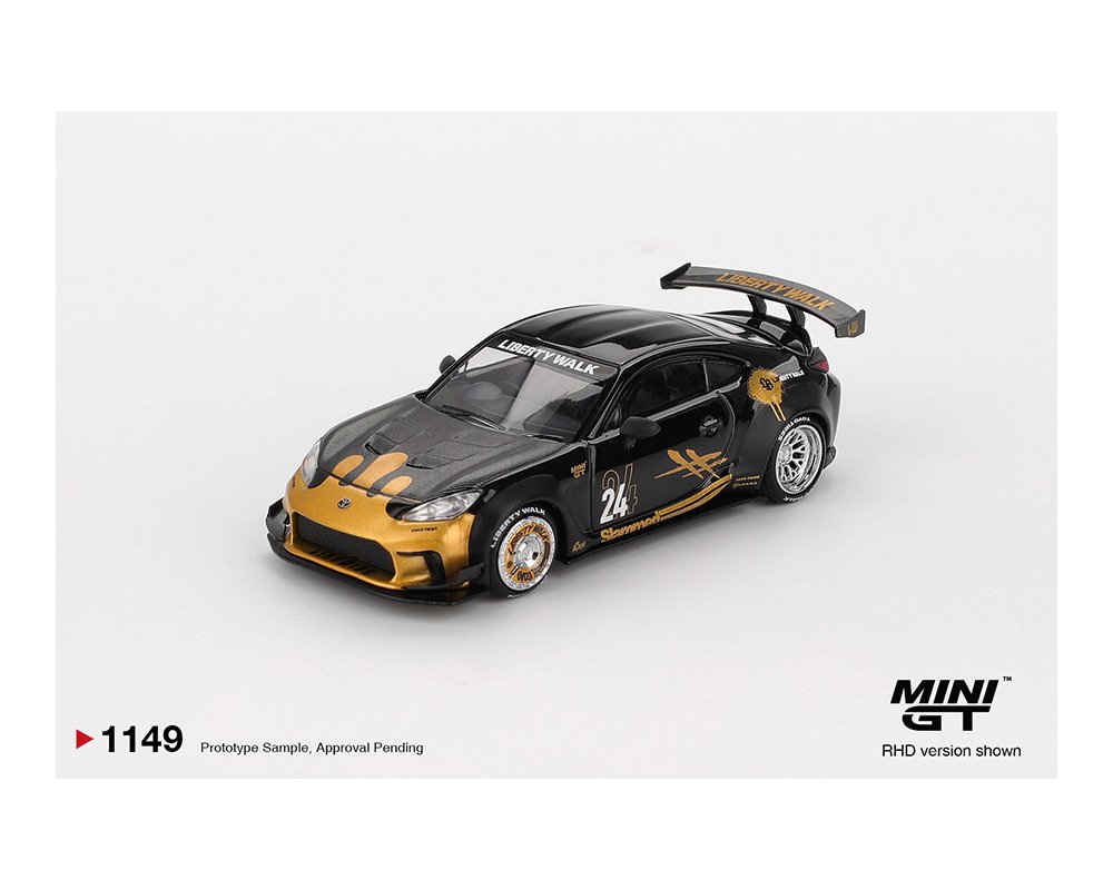 MINI GT 1:64 TOYOTA GR86 LB★NATION – BLACK / GOLD