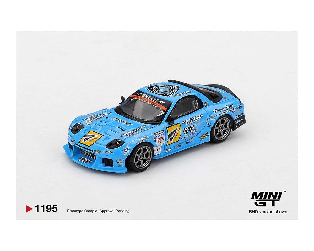 MINI GT 1:64 MAZDA RX-7 RE-AMEMIYA 2025 D1GP – BLUE