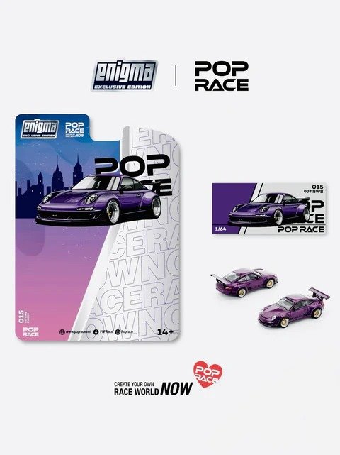 POP RACE ENIGMA EXCLUSIVE PORSCHE RWB 997 #015