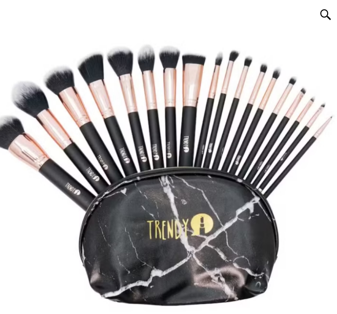 Kit Brocha Trendy x 18 Marmol negro