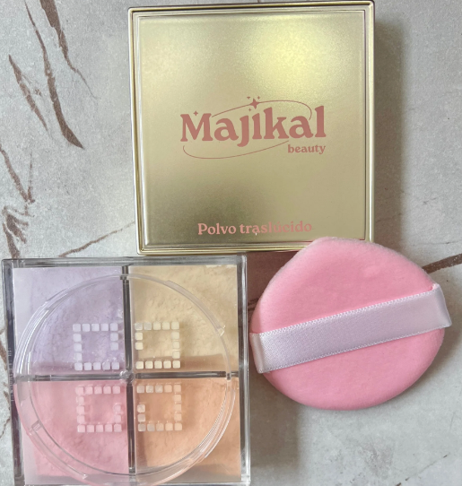 MAJ IKAL BEAUTY  POLVO SUELTO TRANSLUCIDO 4 EN 1  MINI T0N0 02 MATTE