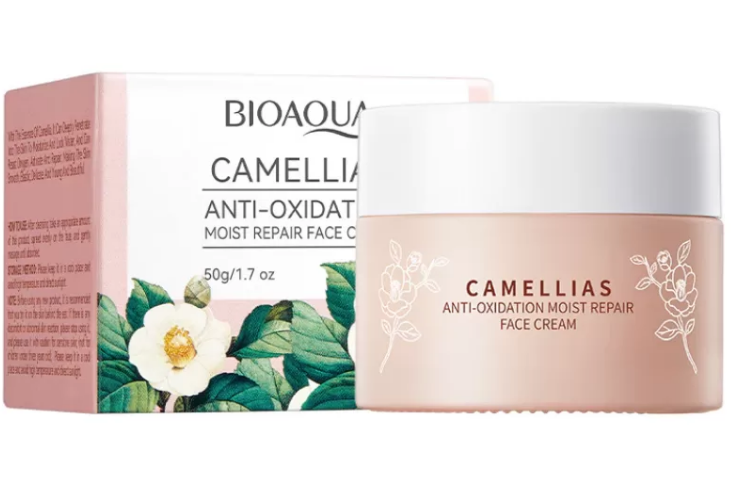 CREMA HIDRATANTE REPARADORA ANTIOXIDANTE CON CAMELIA BIOAOUA 50 G