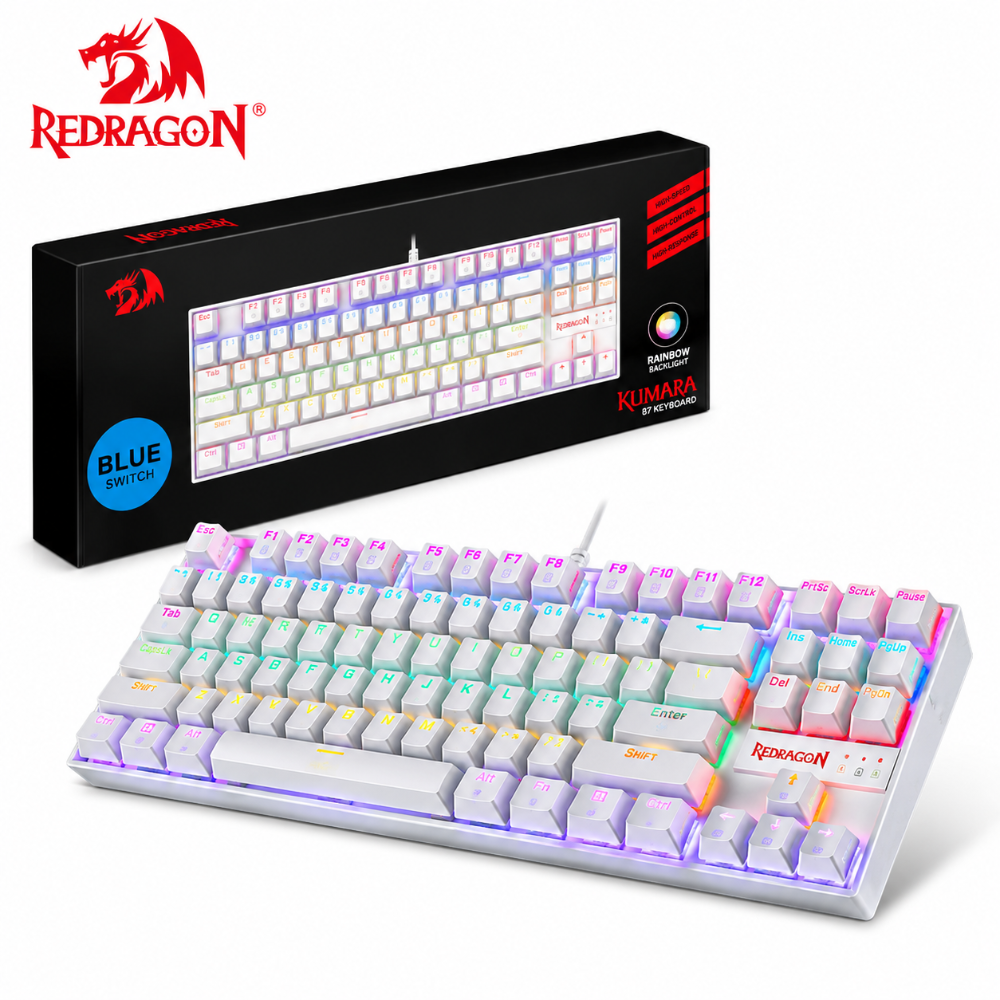 Redragon Kumara RGB White – Teclado Gamer