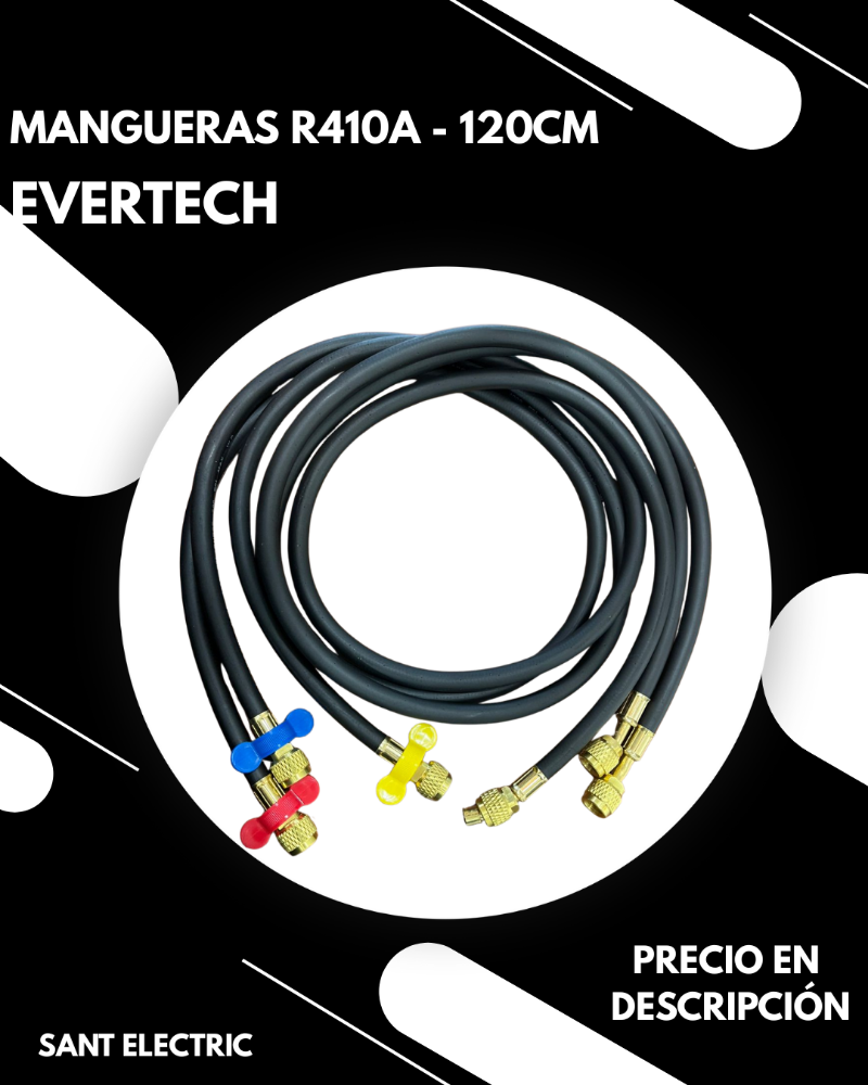 Manguera  120cm Negra -410-- Evertech