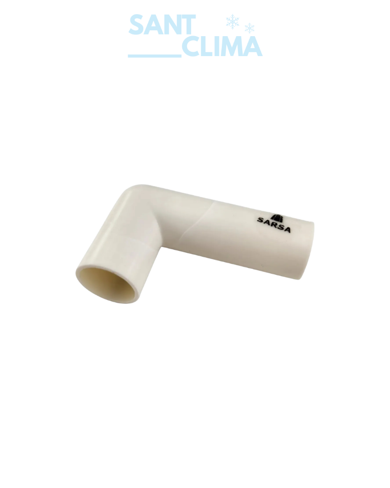 CODO PARA CAÑOS RIGIDO DE SARSA - DIAM 18 BLANCO