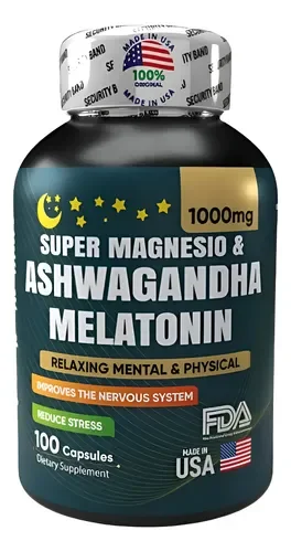 SUPER MAGNESIO Y MELATONIN ASHWAGANDHA KSM-66