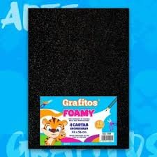 1/8 FOAMI ESCARCHADO NEGRO