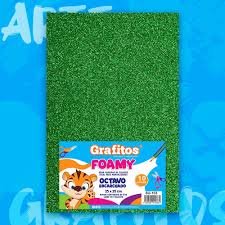 1/8 FOAMI ESCARCHADO VERDE OSCURO